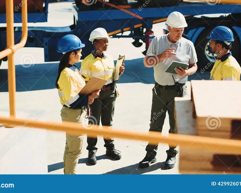 logistics-team-tablet-people-outdoor-inventory-management-delivery-planning-export-shipping-route-schedule-429926019